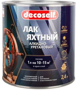 Лак алкидно-уретановый Pufas Decoself, яхтный, глянцевый, 2.4 л купить в СОМ