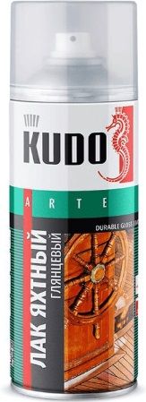 Лак-аэрозоль яхтный Kudo KU-9003, универсальный, глянцевый, 0,52л. купить в СОМ