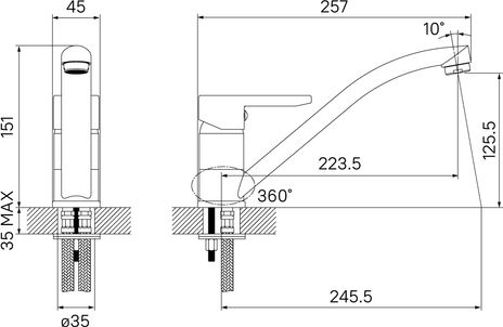 Смеситель для мойки Iddis Sena SENSB00i05 купить в СОМ