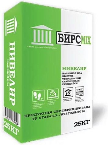 Наливной пол БИРСMIX НИВЕЛИР, 20 кг купить в СОМ