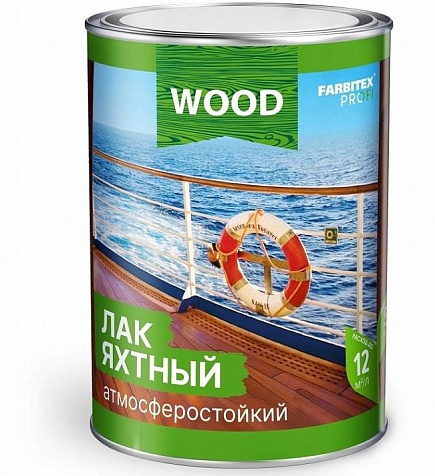 Лак уралкидный яхтный Farbitex Profi Wood, атмосферостойкий, высокоглянцевый, 9 л купить в СОМ