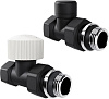 Набор термостатический для радиатора прямой 1/2" М30х1.5 черный Royal Thermo Design купить в СОМ