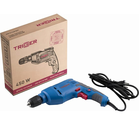 Дрель безударная TRIGGER 20016, 450Вт купить в СОМ