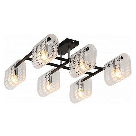 Люстра LV 9355/6 Рики, Чёрный Е27 40W купить в СОМ