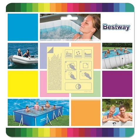 Ремкомплект Bestway 62091 10 заплаток самоклеящихся 6.5x6.5 см купить в СОМ