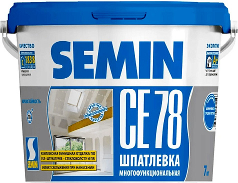 Шпатлевка Semin CE78 универсальная (синяя крышка), 7кг купить в СОМ