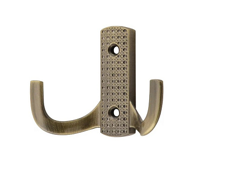 Крючок мебельный SANBERG 5605S 3D эффект, 2-х рожковый  медь купить в СОМ