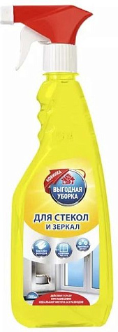 Средство для стекол и зеркал Выгодная уборка 500мл купить в СОМ