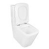 Унитаз-компакт Azario Quadro AZ-2175UQ1, безободковый, торнадо, сиденье микролифт, белый купить в СОМ