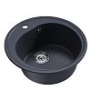 Мойка каменная Mixline ML-GM11, d500 х180 мм, врезная, антрацит купить в СОМ