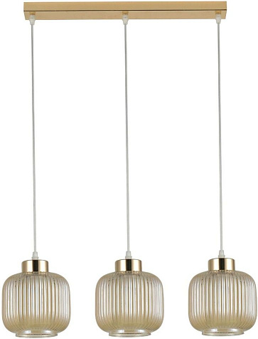 Светильник подвесной ЭкономСвет 10298/3GD AMB 40 W, E27, до 9 м² купить в СОМ