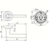 Ручка раздельная PUNTO R.TL54.REX (REX TL) 140mm SN/CP-3 матовый никель/хром Для входных дверей купить в СОМ