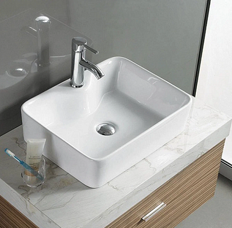 Раковина накладная Azario AZ-2010, 480 х370 х130 мм купить в СОМ