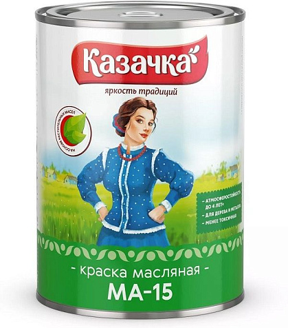 Краска масляная МА-15 Казачка, сурик, 0.9 кг купить в СОМ