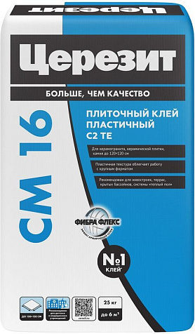 Пластичный клей повышенной надежности для любых видов плиток Церезит СМ 16 , 25 кг купить в СОМ