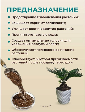 Грунт Terramis для Пальм и Фикусов на кокосовом торфе 2л органо-минеральный купить в СОМ