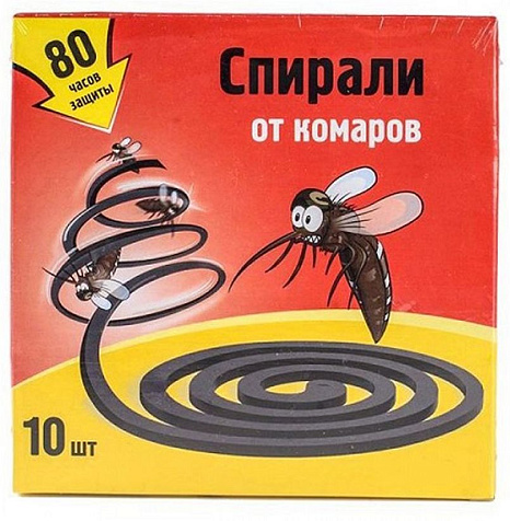 Спирали от комаров NN 10шт без запаха черные купить в СОМ