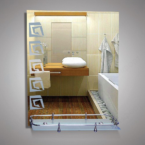 Зеркало Eva Gold 46523в, 660 х535 мм, с полкой купить в СОМ