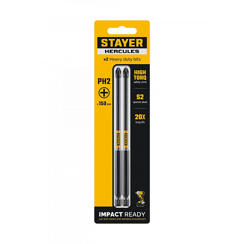 Бита STAYER Hercules PH-2 х150мм, 2шт купить в СОМ