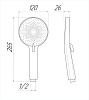 Набор душевой EvaGold SH01G , лейка, шланг, держатель, оружейная сталь купить в СОМ