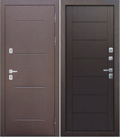 Дверь металлическая Isoterma Медный антик Темный кипарис правая 960х2050мм купить в СОМ
