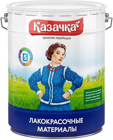 Эмаль алкидная ПФ-115 Казачка, голубая глянцевая, 20 кг купить в СОМ