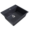 Мойка каменная Mixline ML-GM15, 560 х500 х180 мм, врезная, антрацит купить в СОМ