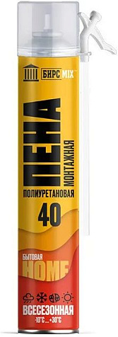 Пена монтажная БирсMix 40, бытовая, всесезонная, 490мл купить в СОМ