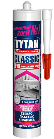 Клей монтажный Tytan Professional Classic Fix, прозрачный, 310мл купить в СОМ