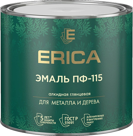 Эмаль ПФ-115 Erica, белая, 1.8 кг купить в СОМ