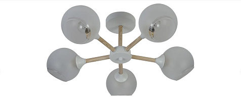 Люстра 10664/5 WH+WOOD  E27 60W купить в СОМ