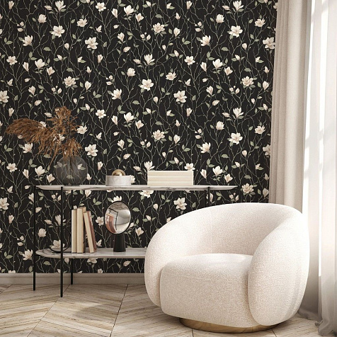 Обои виниловые на флизелиновой основе 7358-22 Euro Decor Магнолия, 1.06 х 10 м . купить в СОМ