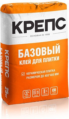 Клей для плитки Крепс Базовый , 25 кг купить в СОМ