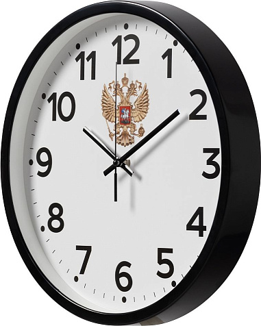 Часы настенные Россия d30см корпус черный купить в СОМ