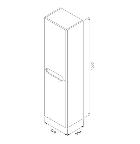 Пенал подвесной Iddis Edifice EDI40W0i97, белый, 40 см купить в СОМ
