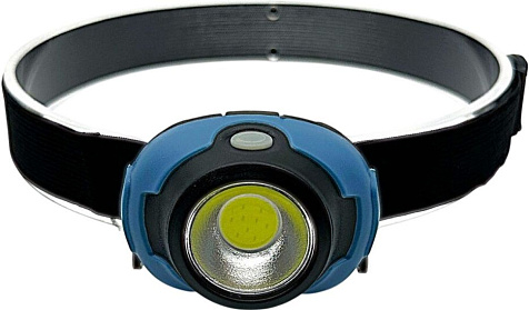 Фонарь налобный Ultraflash LED5385 3xAAA, COB, 3W, 120lm,6500K, 3реж,ремешок+ рез.наклейк купить в СОМ