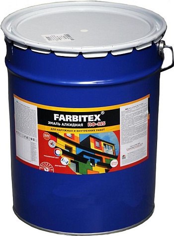 Эмаль ПФ-115 Farbitex, красная, 20 кг купить в СОМ