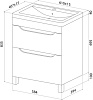 Тумба-умывальник Iddis Ray RAY60WFi95K 60, белый, с раковиной 4076000i28 купить в СОМ
