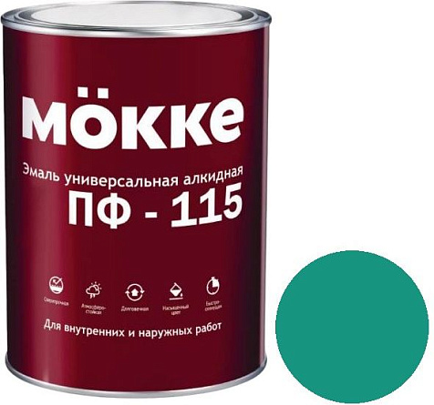 Эмаль ПФ-115 Mokke, бирюзовый, 1.9 кг купить в СОМ