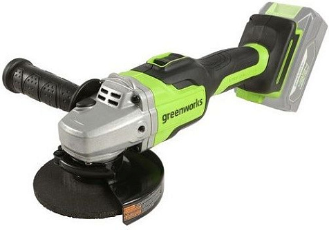 Машина углошлифовальная Greenworks GD24AGK4, 24В, Li-ion, АКБ 1х4.0А/ч, 125мм, бесщеточная купить в СОМ