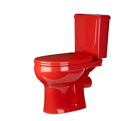Унитаз-компакт Ст. Оскол Ирида Стандарт красный, арматура, сиденье купить в СОМ