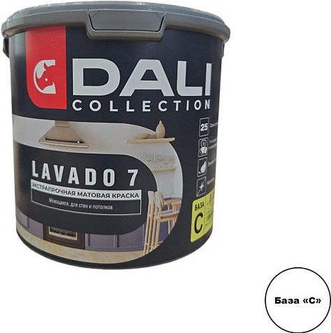 Краска акриловая Dali Collection LAVADO 7, для стен и потолков, база С, 4.2 л купить в СОМ