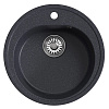 Мойка каменная Mixline ML-GM11, d500 х180 мм, врезная, антрацит купить в СОМ