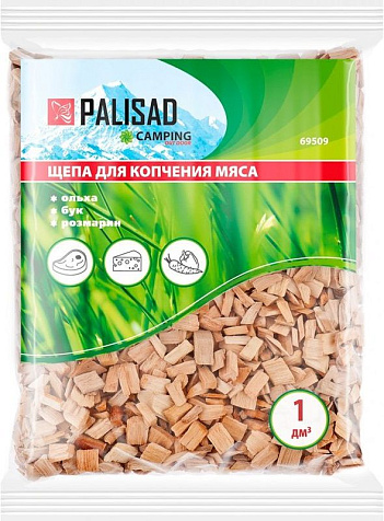 Щепа для копчения мяса Palisad ольха+бук+розмарин, 1л купить в СОМ