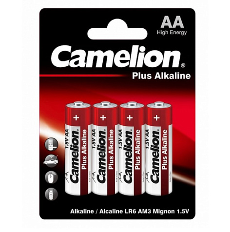 Элемент питания Camelion Plus Alkaline LR6 АА  BL4 купить в СОМ