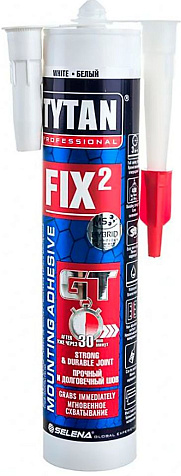 Клей монтажный Tytan Professional Fix 2 GT, гибридный, белый, 290мл купить в СОМ