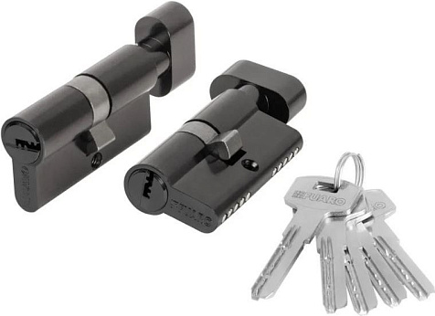 Механизм цилиндровый FUARO (200 ZM/90) 2000ZM Knob 90 (45+10+35) BL-24 черный 5Key с вертушкой купить в СОМ