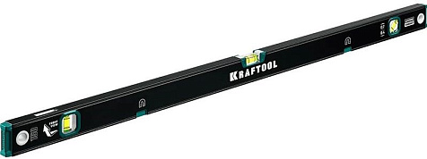 Уровень KRAFTOOL, магнитный, фрезерованный, 3 глазка, 1500 мм купить в СОМ