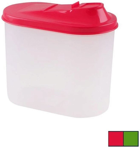Банка для сыпучих продуктов 1,5л зеленый/малиновый 432940000 Полимербыт купить в СОМ