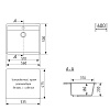 Мойка каменная Mixline ML-GM15, 560 х500 х180 мм, врезная, антрацит купить в СОМ